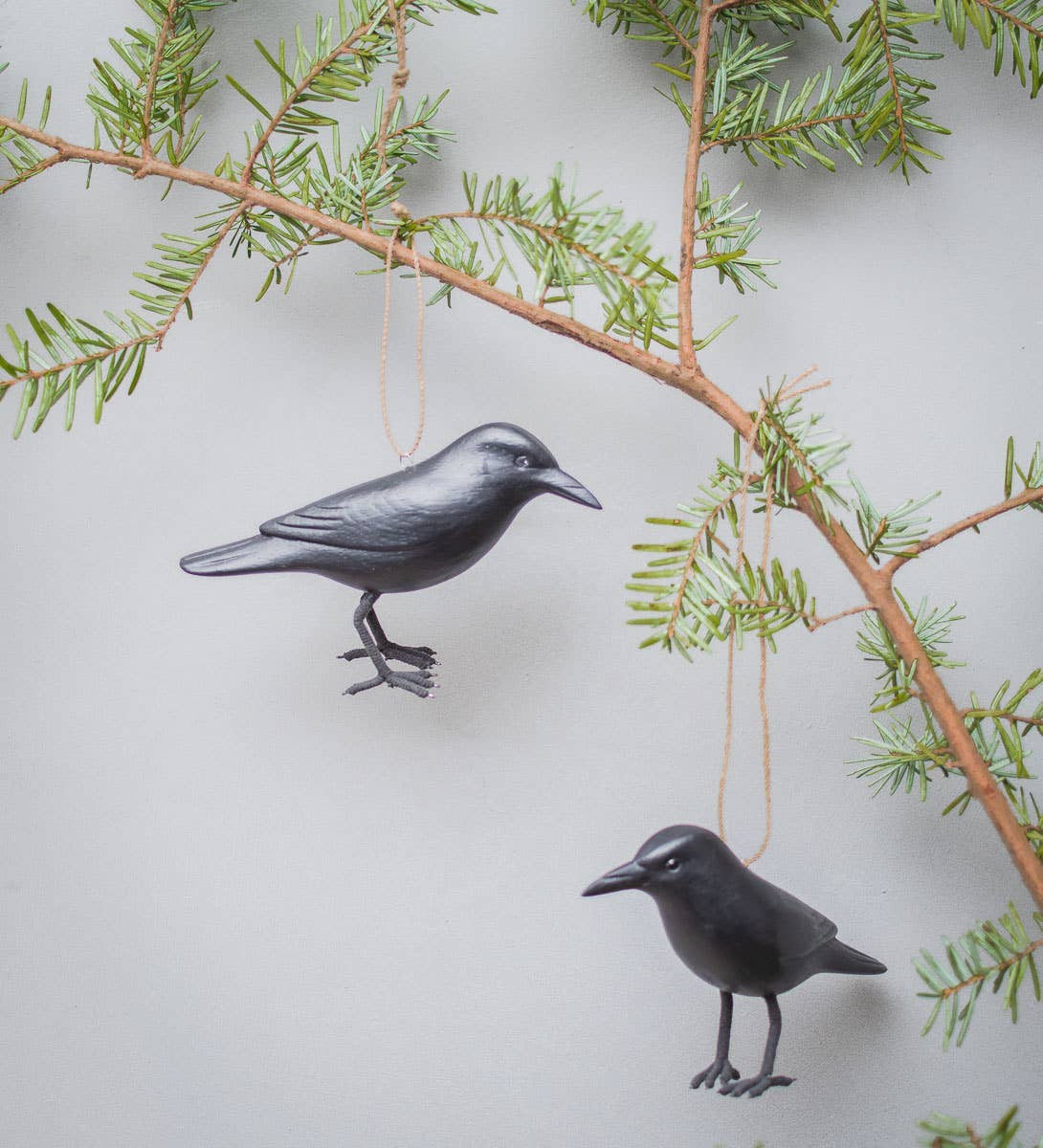 Hand Carved Mini Crow Sculpture