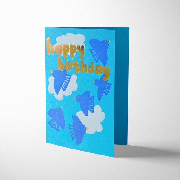 Birds in Flight Birthday Card