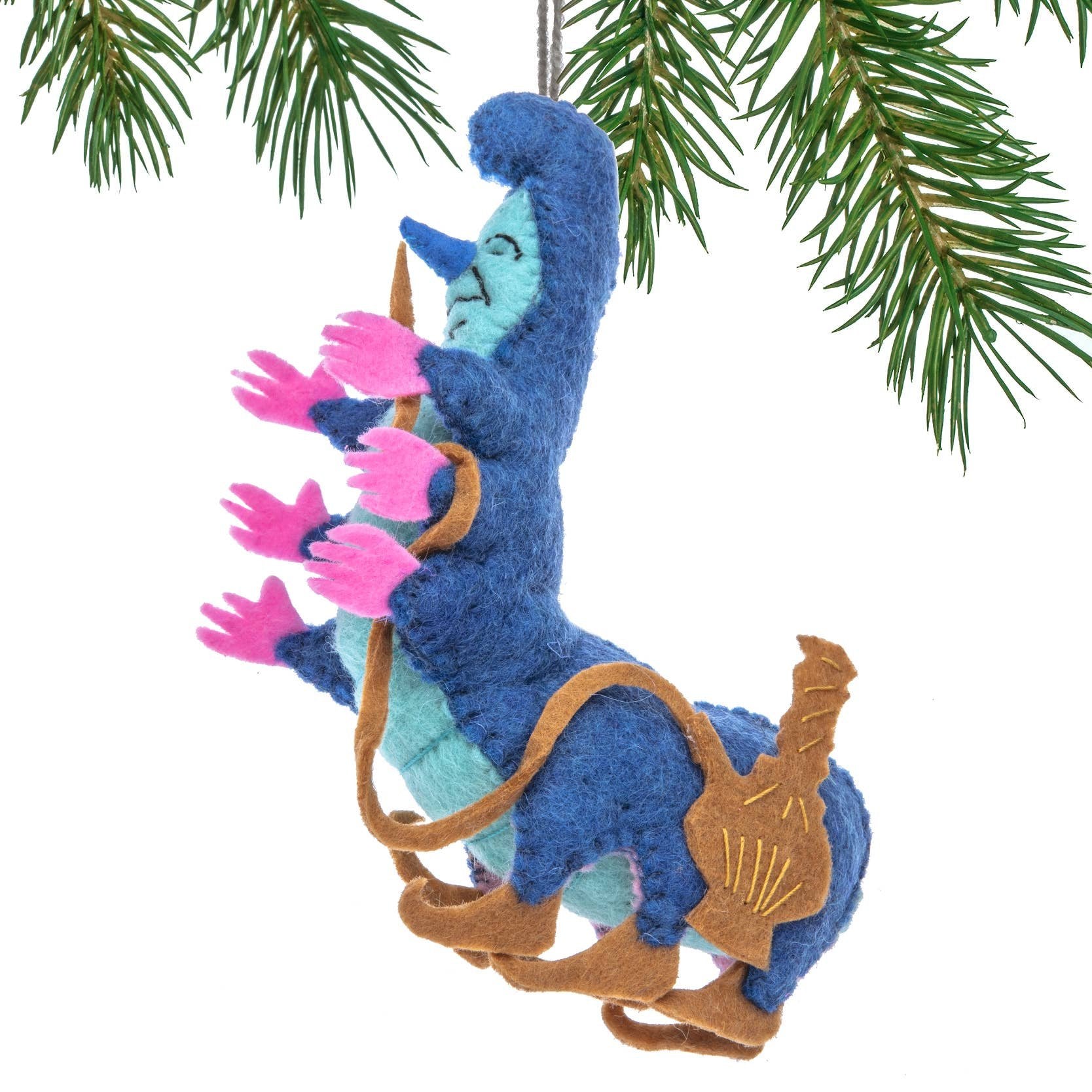 Blue Caterpillar Ornament