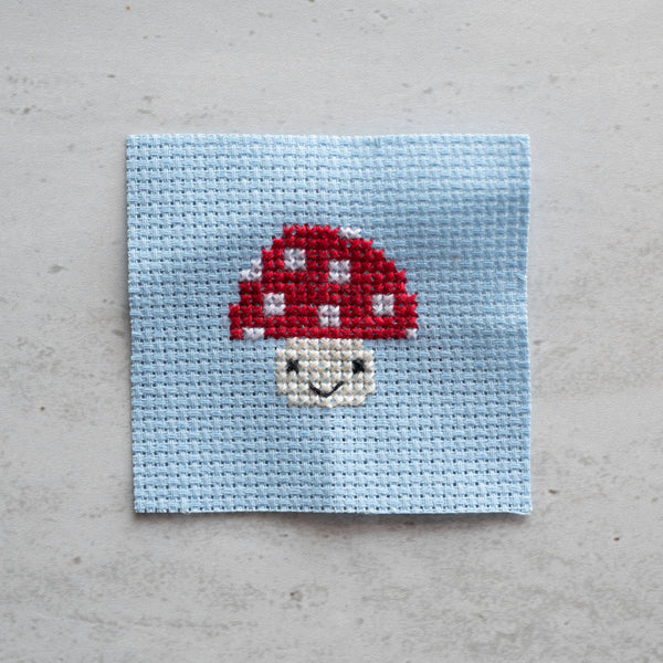 Mini Toadstool Cross Stitch Kit