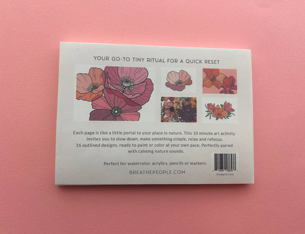 10 Minute Creative Escape Art Book — Vintage Bloom - DIGS