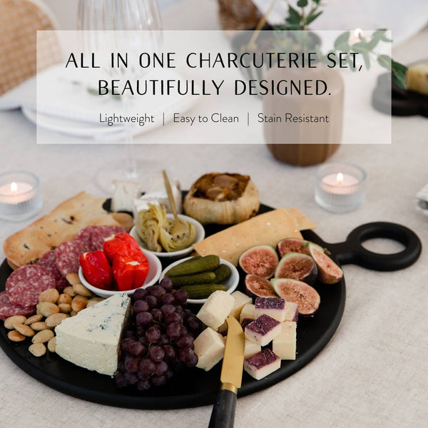 10 Piece Charcuterie Board Gift Set, Black - DIGS