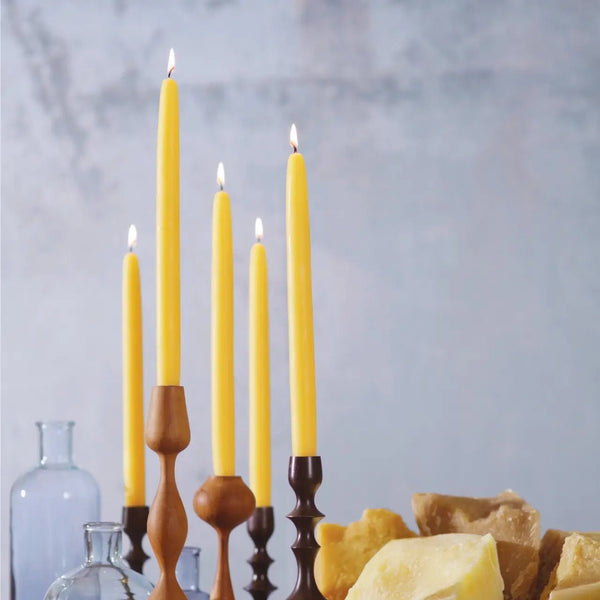 100% Pure Beeswax Tapers - DIGS