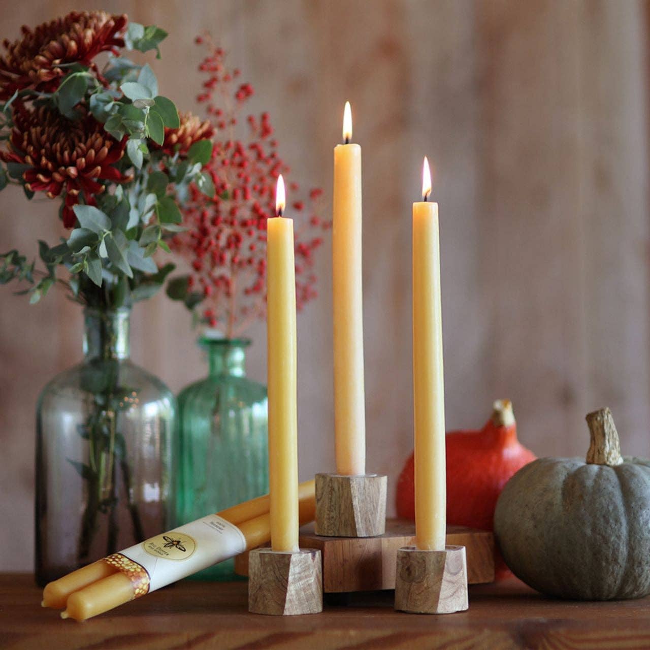 100% Pure Beeswax Tapers - DIGS