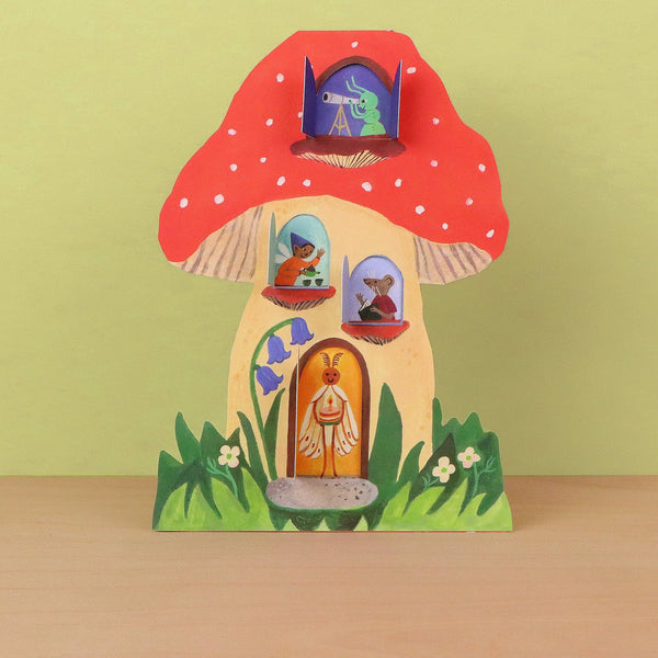 Toadstool Cottage 3D Die-Cut Card