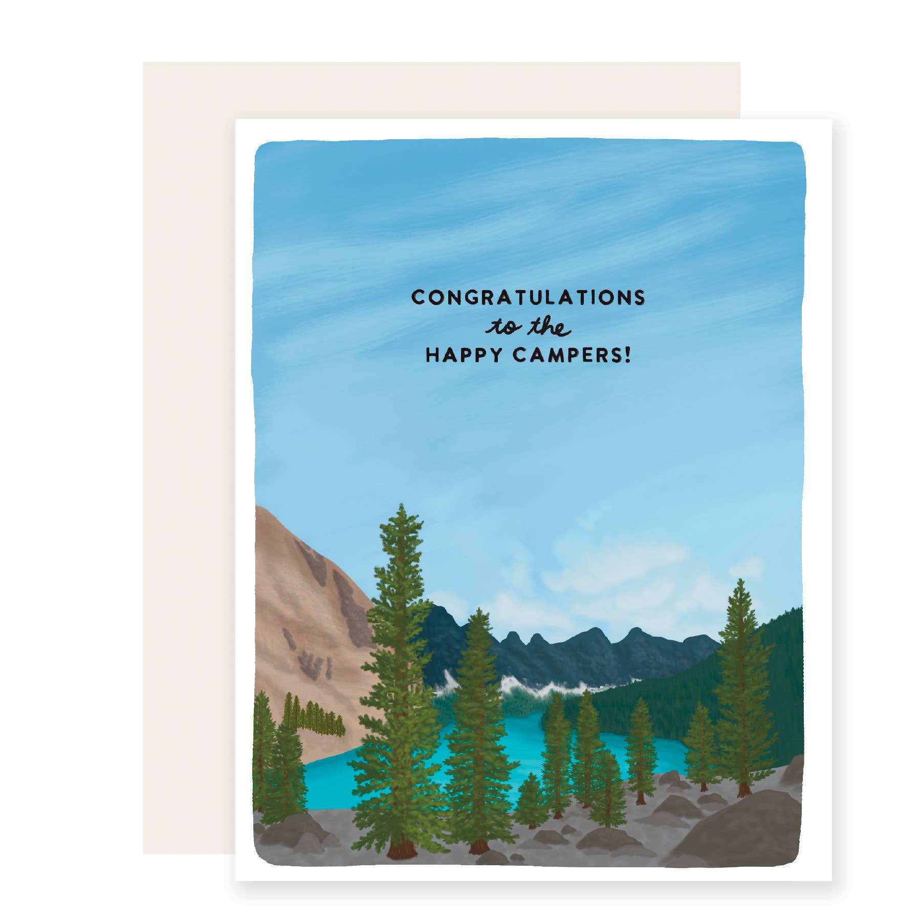 Happy Campers Wedding Card