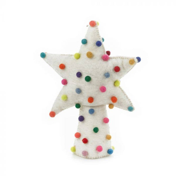 Pom Pom Star Felt Tree Topper