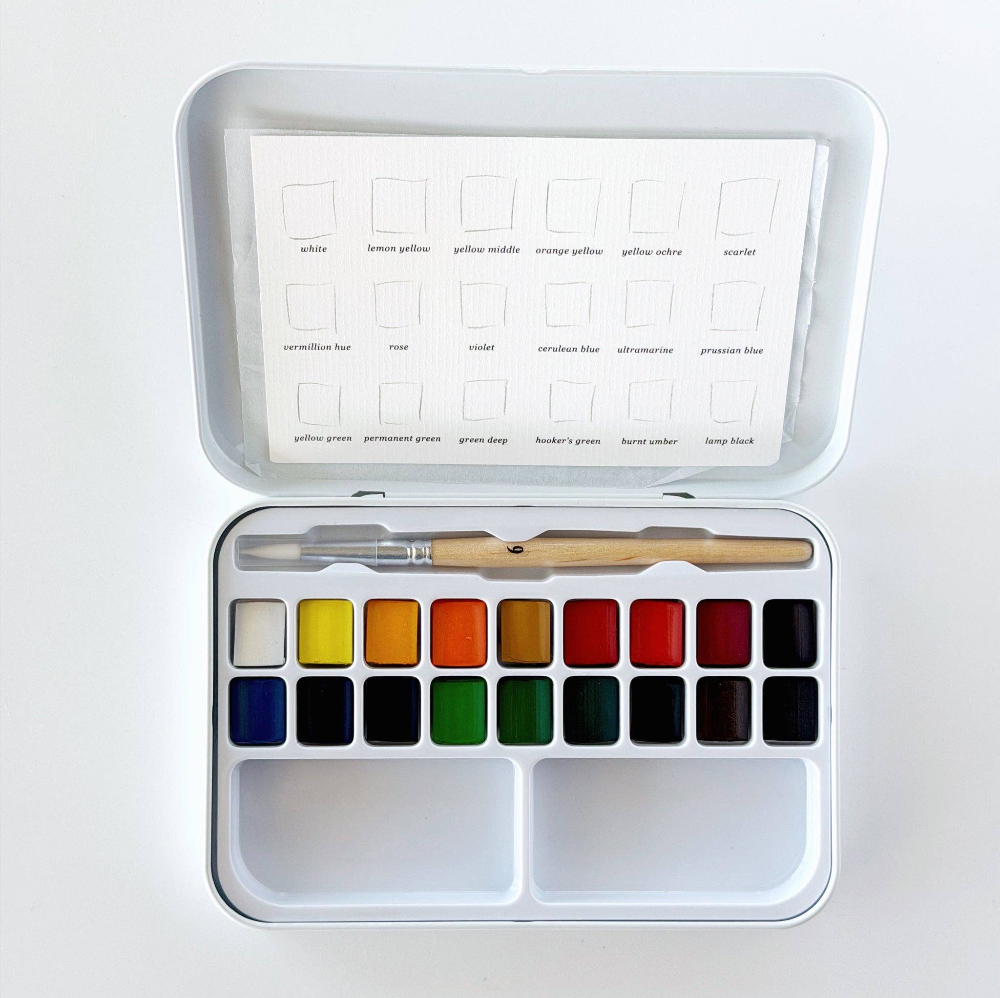 Watercolor Paint Set of 18 with Brush
