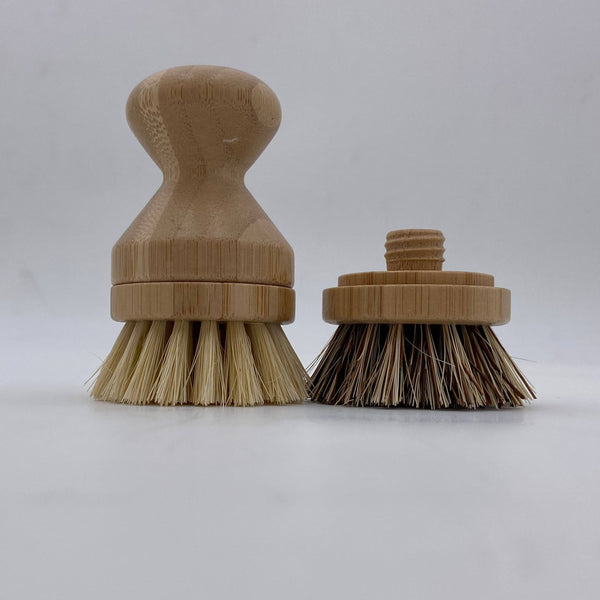 Bamboo Soft Bristle Dish Brush with Replaceable Head