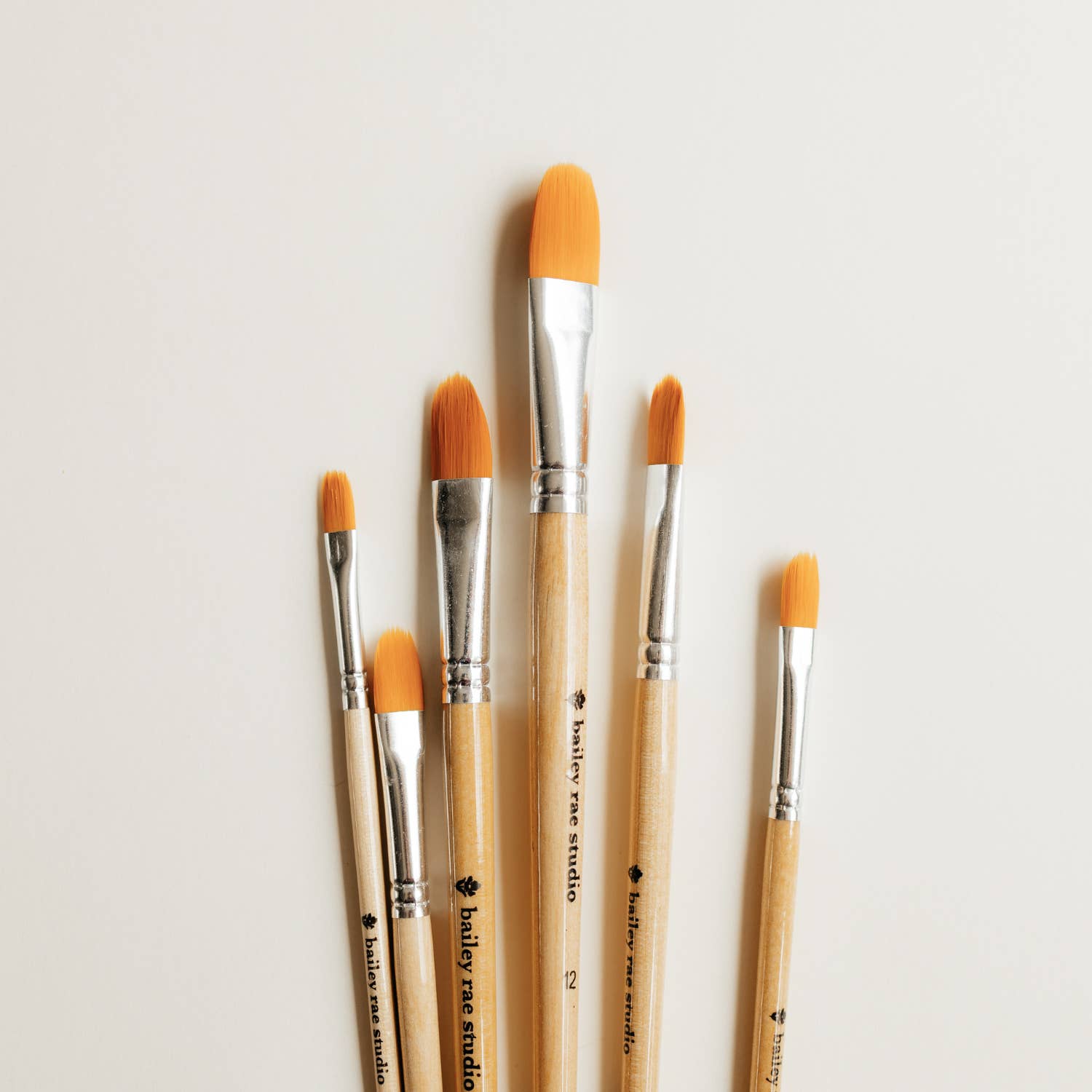 Filbert Watercolor Brush Set - 6pc