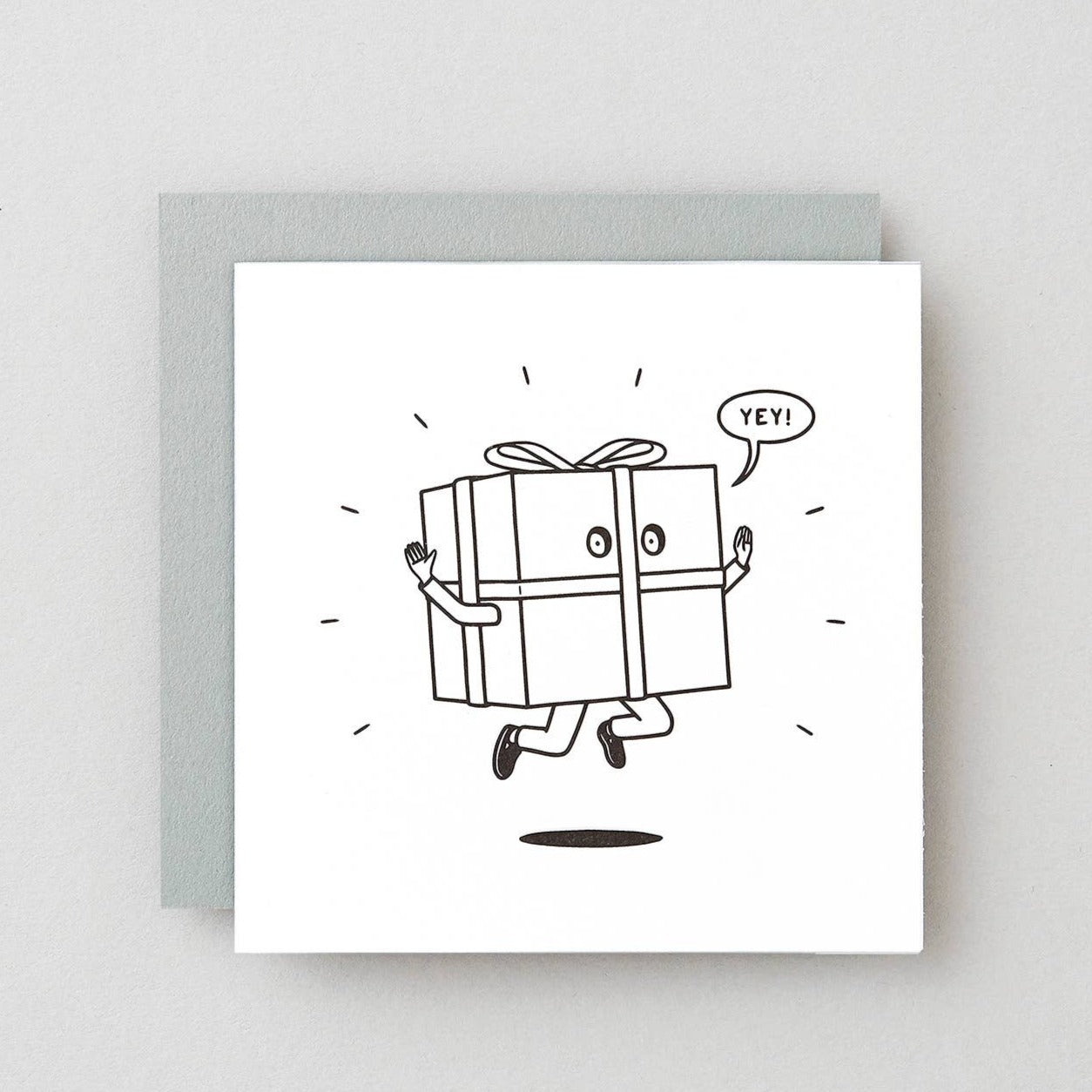 Jumping Gift Birthday Card