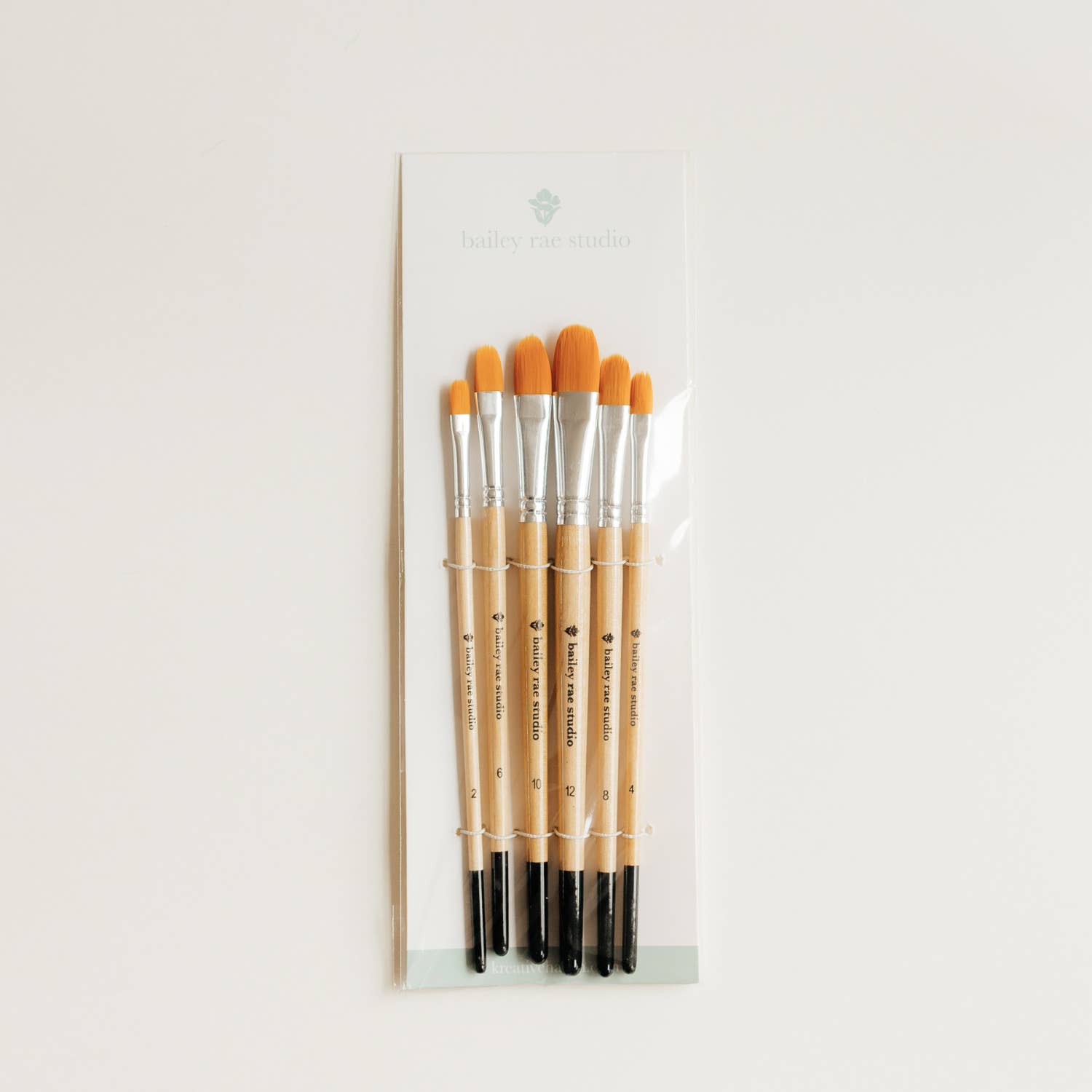 Filbert Watercolor Brush Set - 6pc