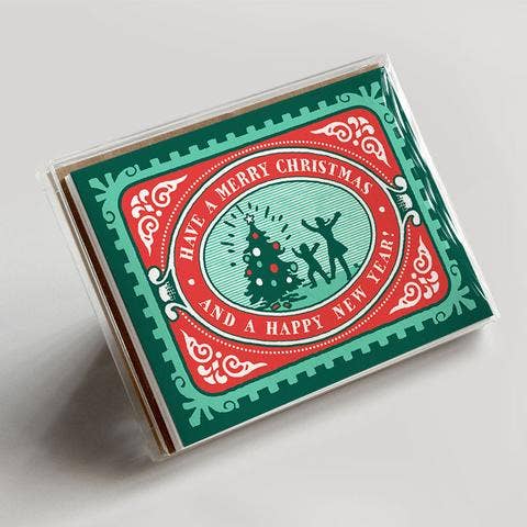 Festive Christmas Stamp Card Box Set