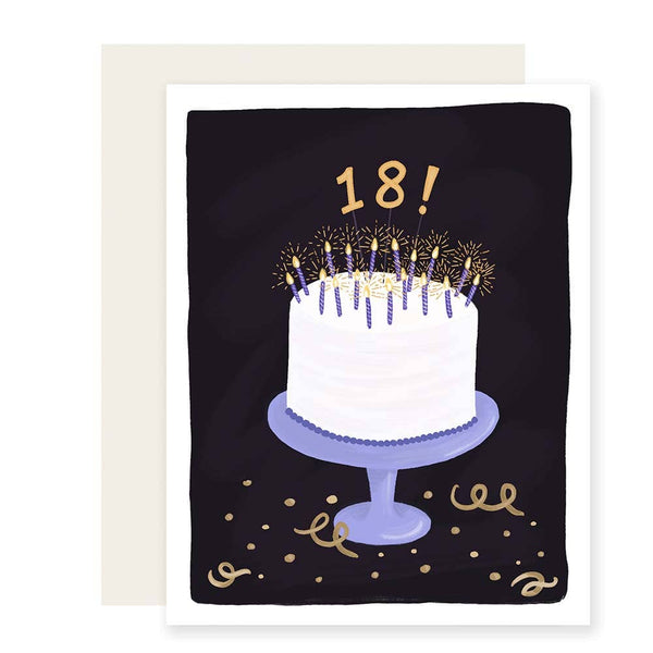 18th Birthday Cake Card - DIGS