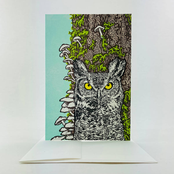 Wise Owl In Old Growth Forest Card