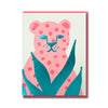 Pink Leopard Card