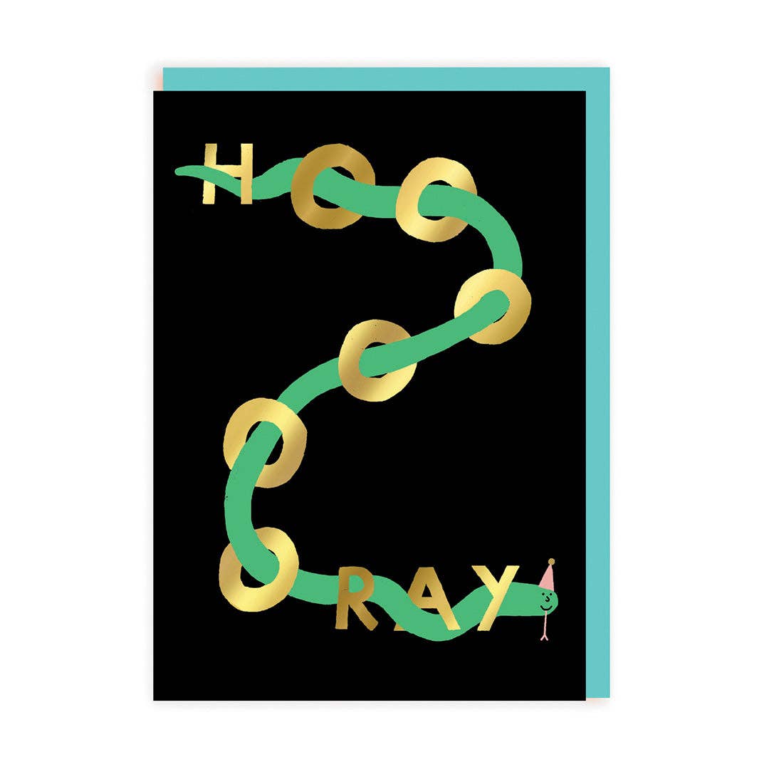 Hooray Snake Birthday Card