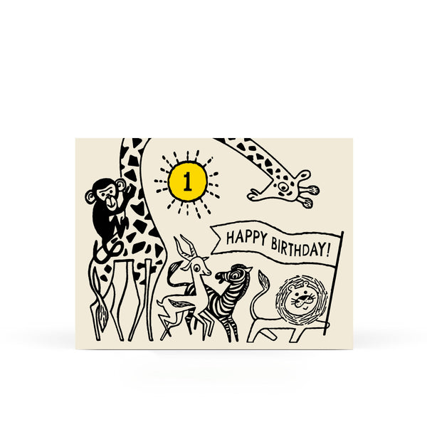 1st Birthday Parade Card - DIGS