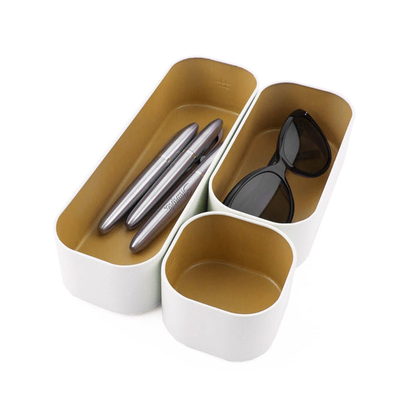 2" Metal Stacking Organizers: Gold - DIGS