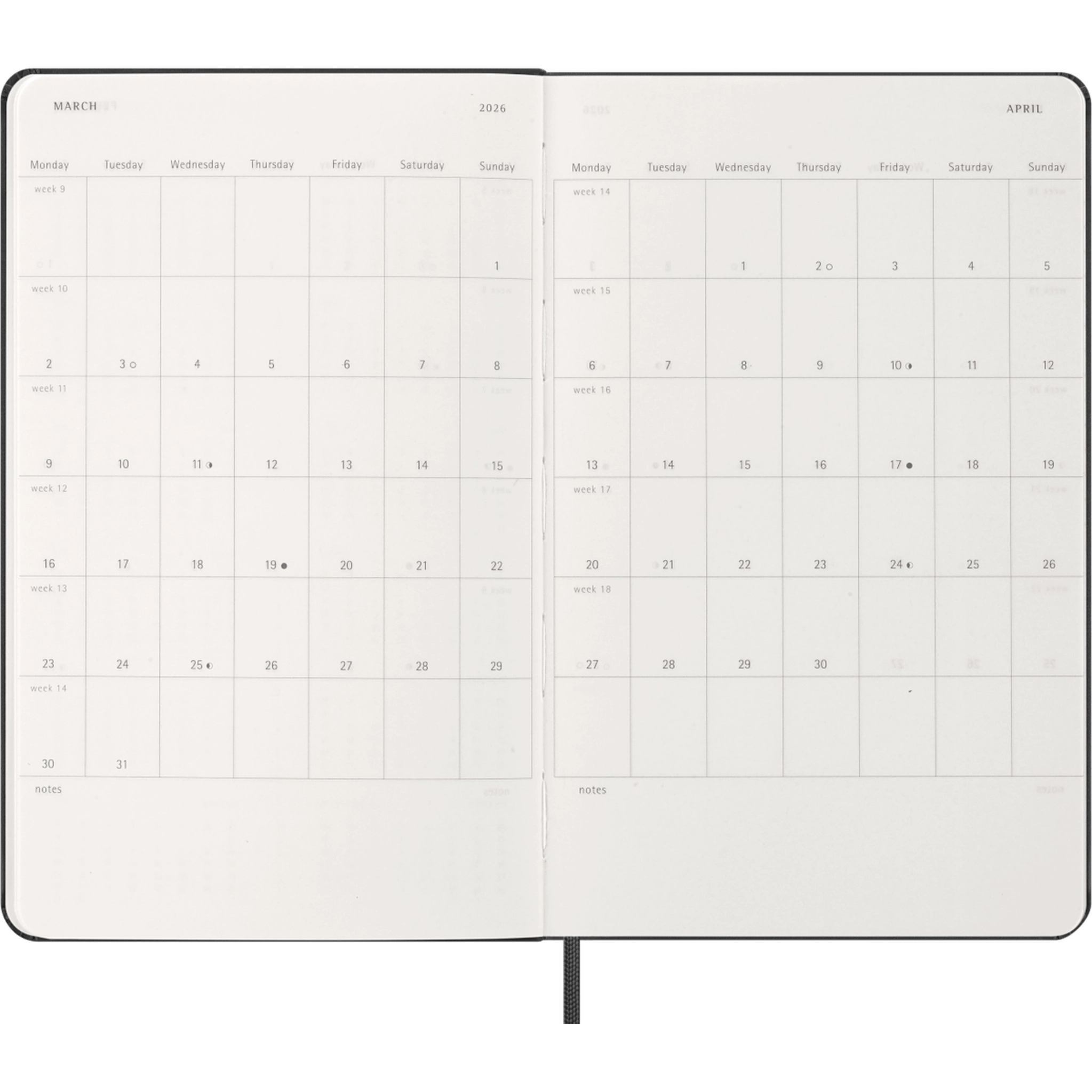 2026 Hardcover Weekly Planner: Large - DIGS