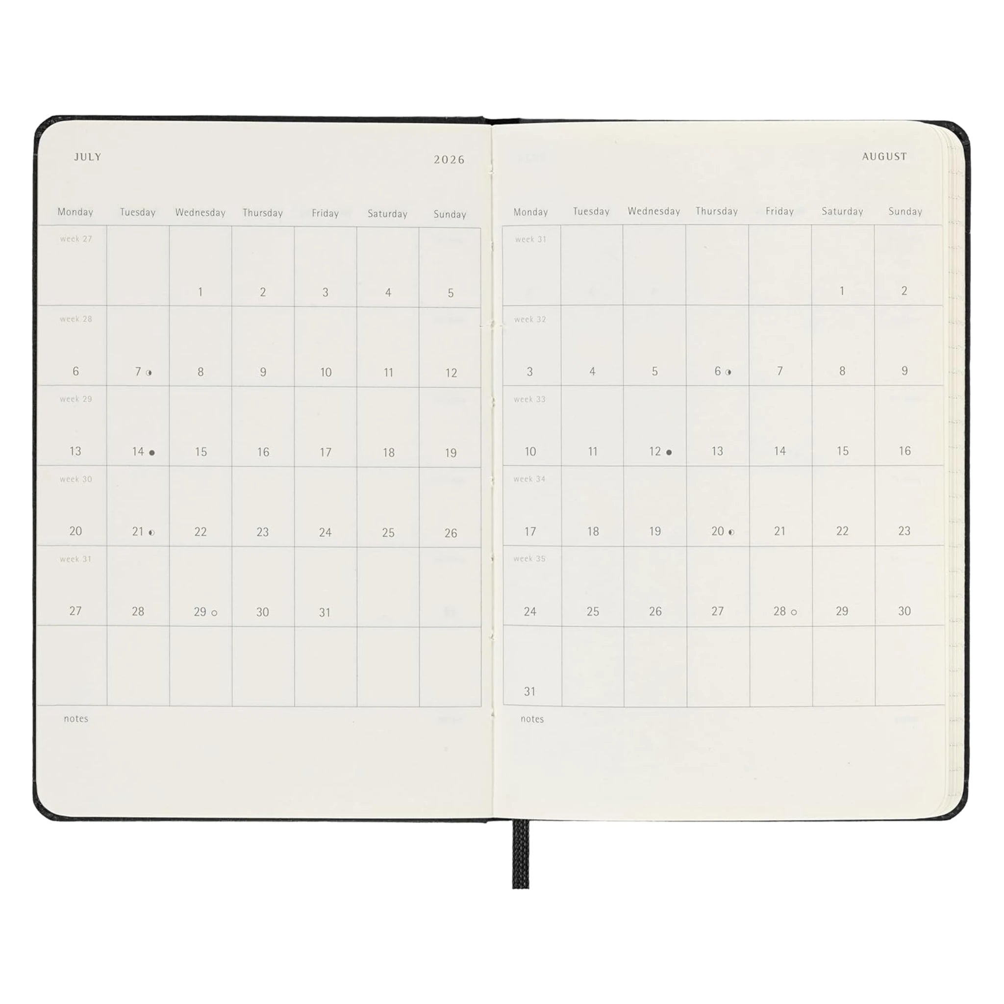 2026 Hardcover Weekly Pocket Planner Pocket - DIGS