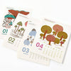 2026 Mushroom Letterpress Desk Calendar - DIGS