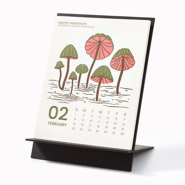 2026 Mushroom Letterpress Desk Calendar - DIGS