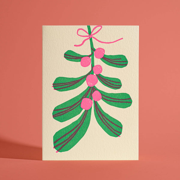 Mistletoe Holiday Card