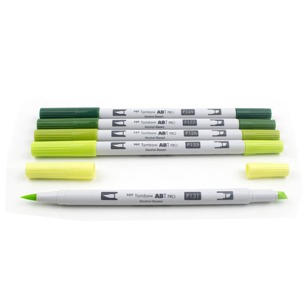 ABT PRO Alcohol-Based Art Markers: Green Tones 5-Pack