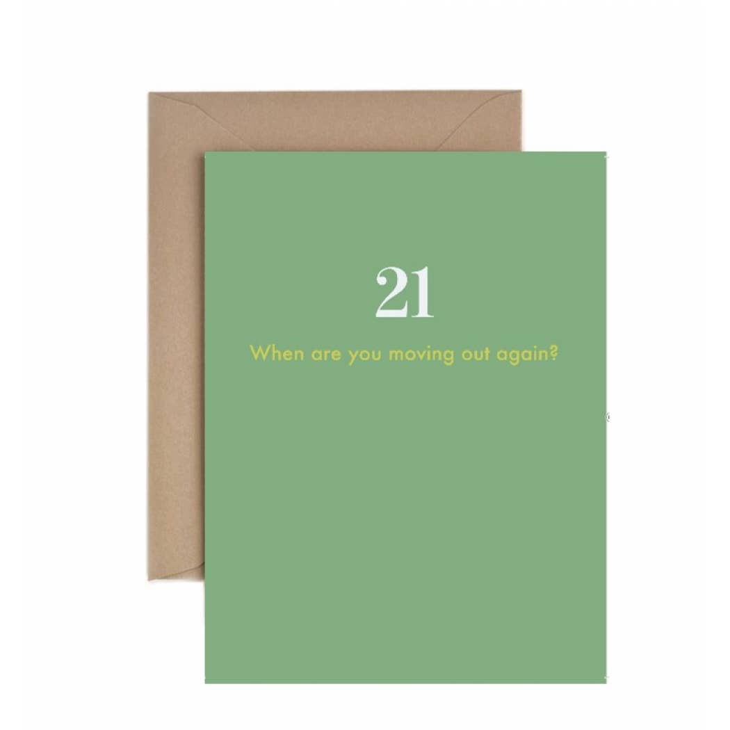 21st Birthday: Moving Card - DIGS