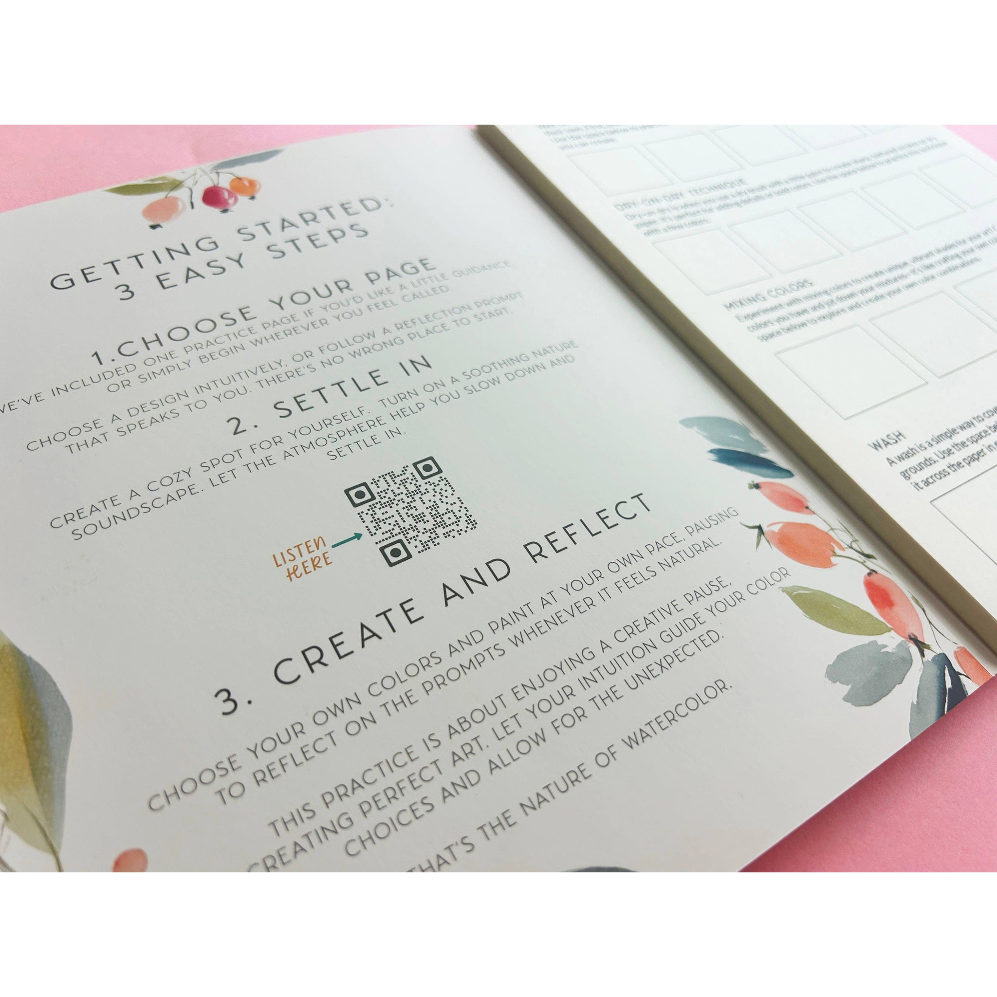 Watercolor Meditative Art Book, Guided Creative Ritual