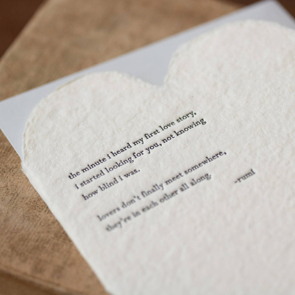 Rumi Quote Heart & Love Card