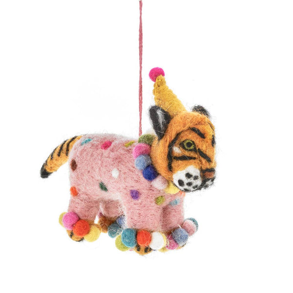 Party Tiger Felt Ornament