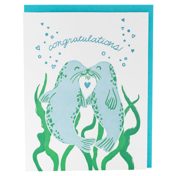 Sealed With A Kiss Wedding Card
