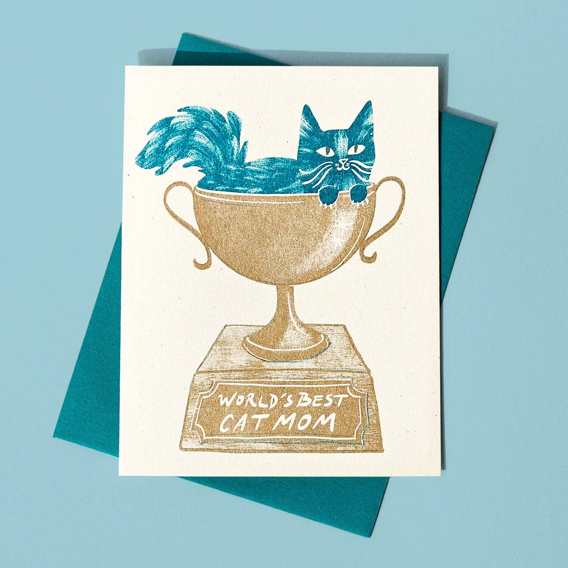 World's Best Cat Mom Mother's Day Card