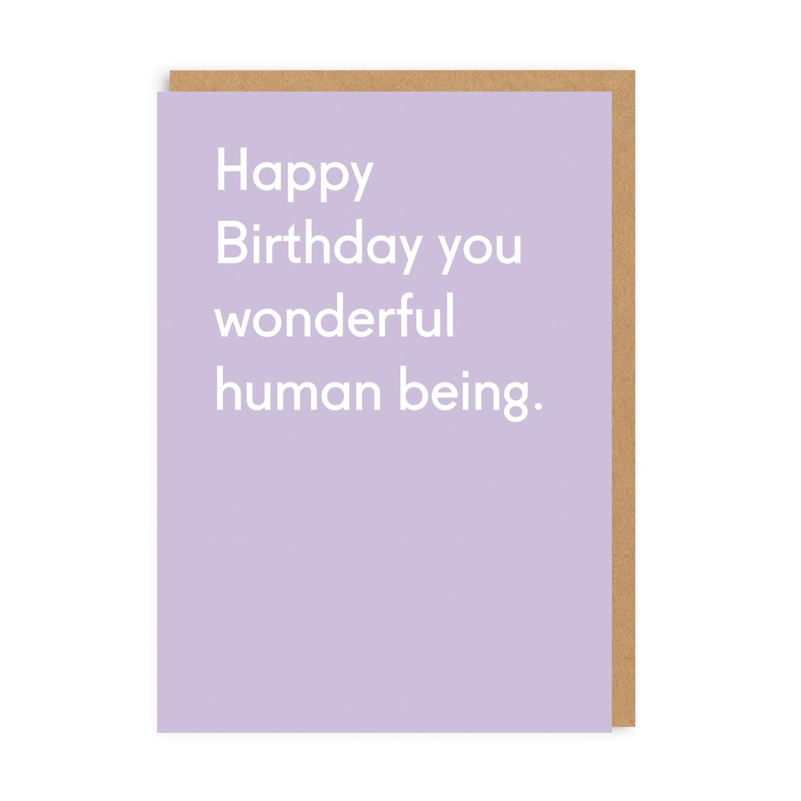 Wonderful Human Birthday Card