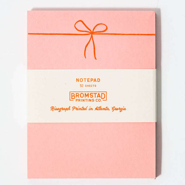 Pink Bow Notepad