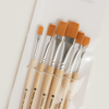 Flat Tip Watercolor Brush Set - 6pc