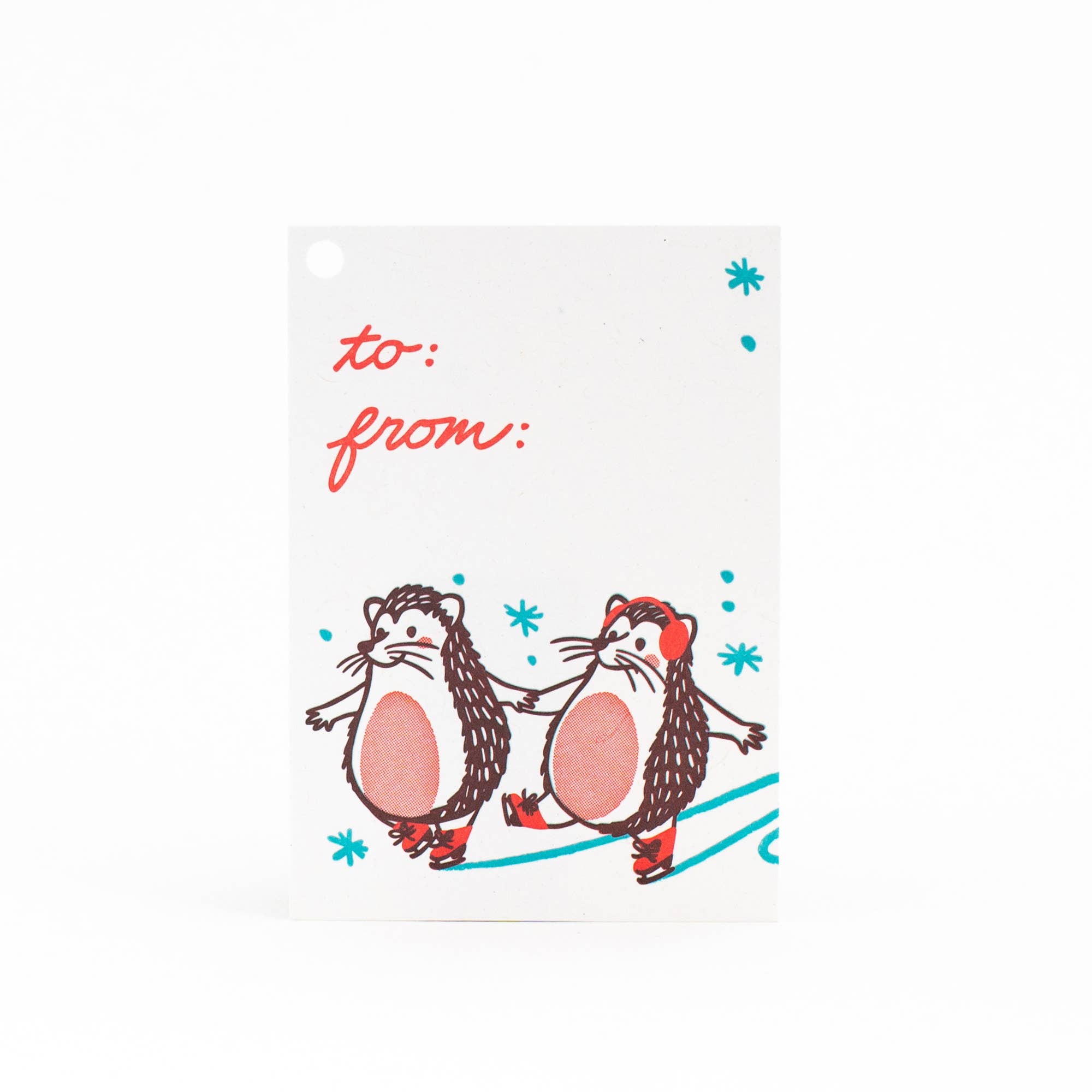 Skating Hedgehogs Gift Tag Set