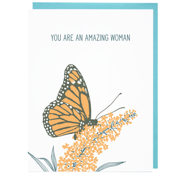 Butterfly Amazing Woman Card