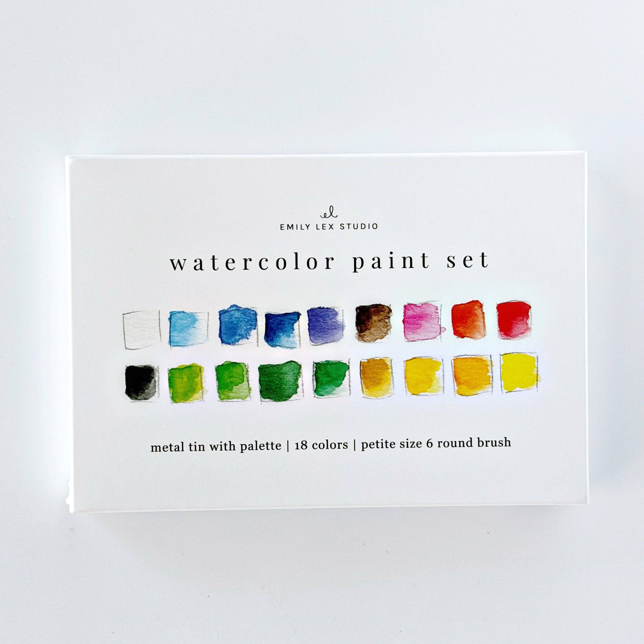 Watercolor Paint Set of 18 with Brush