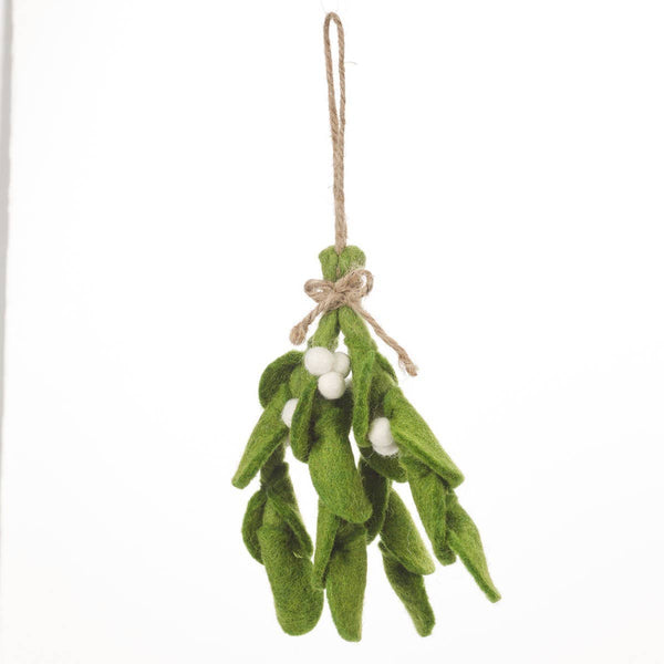 Mistletoe Sprig Felt Decoration