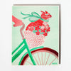 Cat in a Bike Basket Risograph Art Print