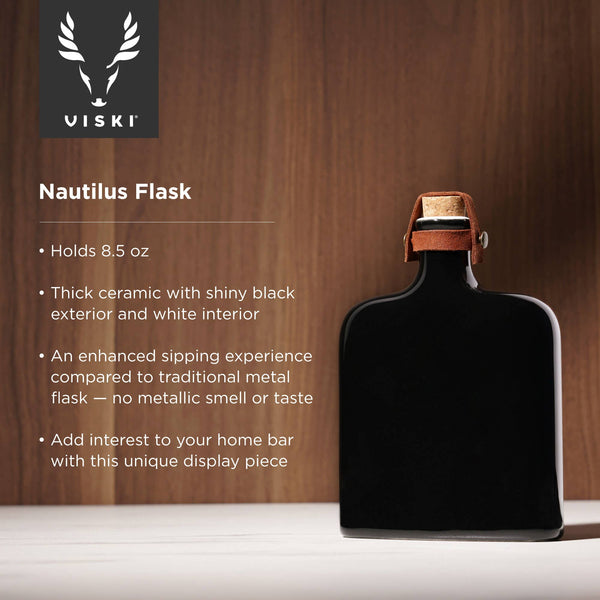 Nautilus Ceramic Hip Flask