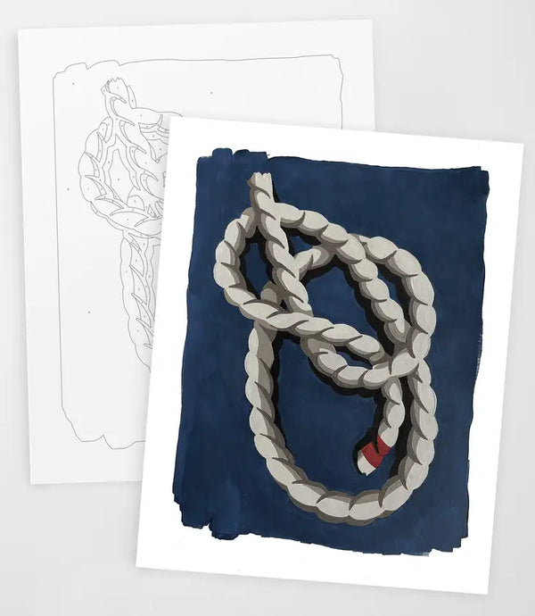 Modern Paint By Numbers Kit: Rope Study