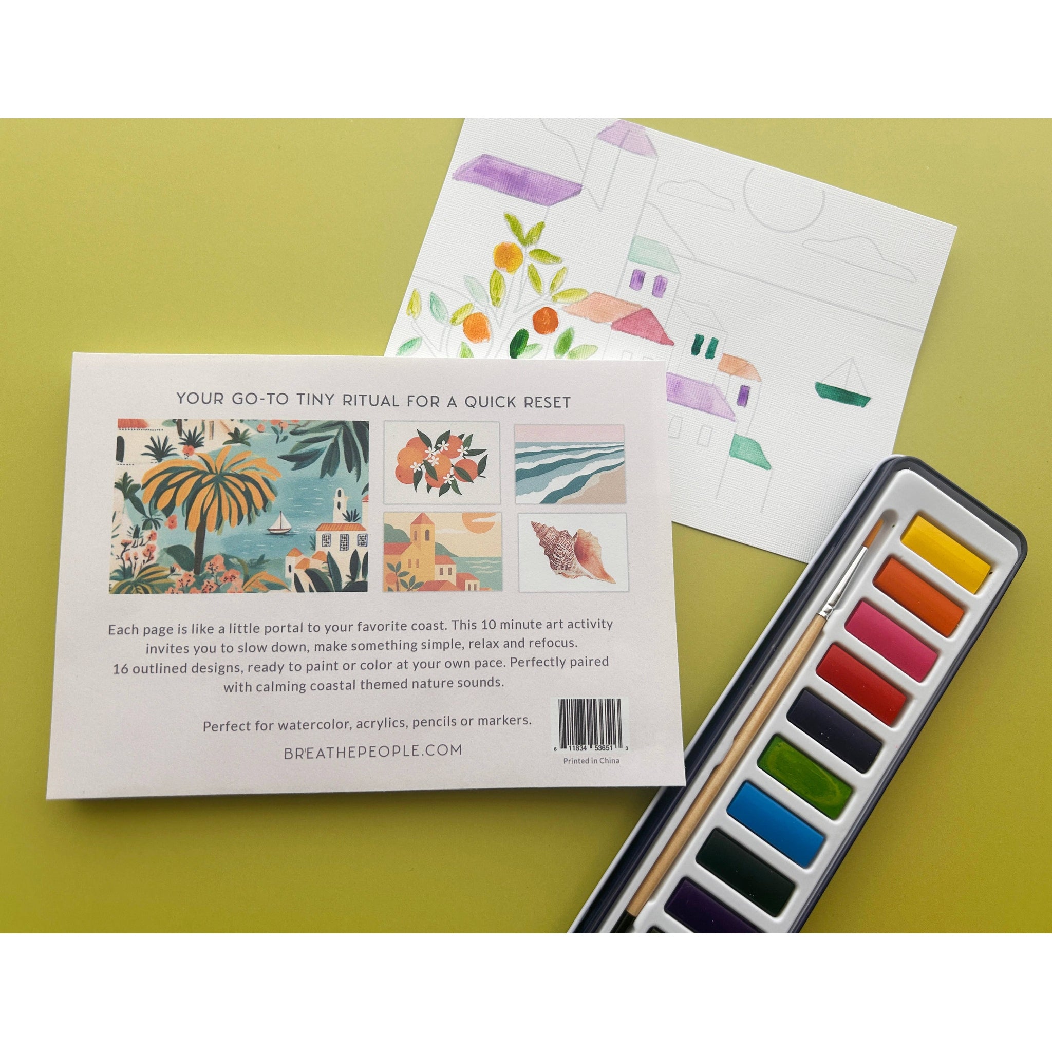 10 Minute Creative Escape Art Book — Coastal Retreat