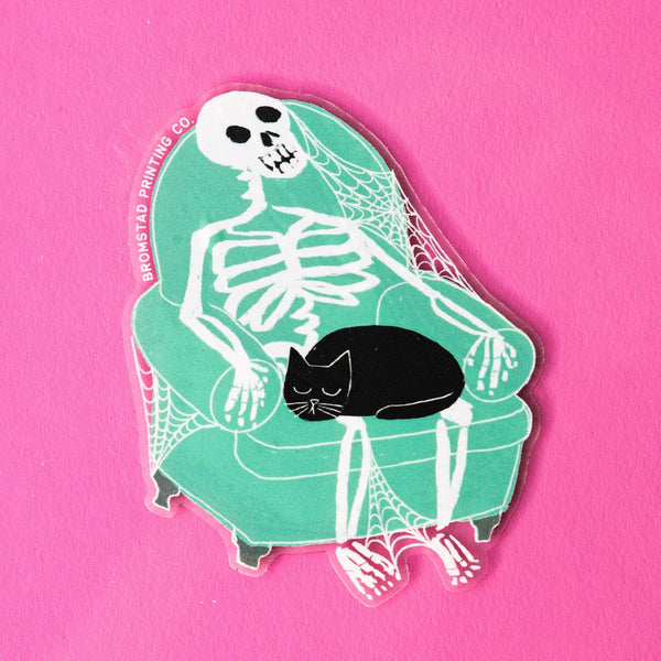 Skeleton Cat Sticker