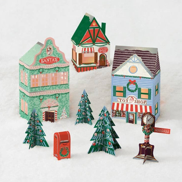 North Pole Village Paper Craft Kit