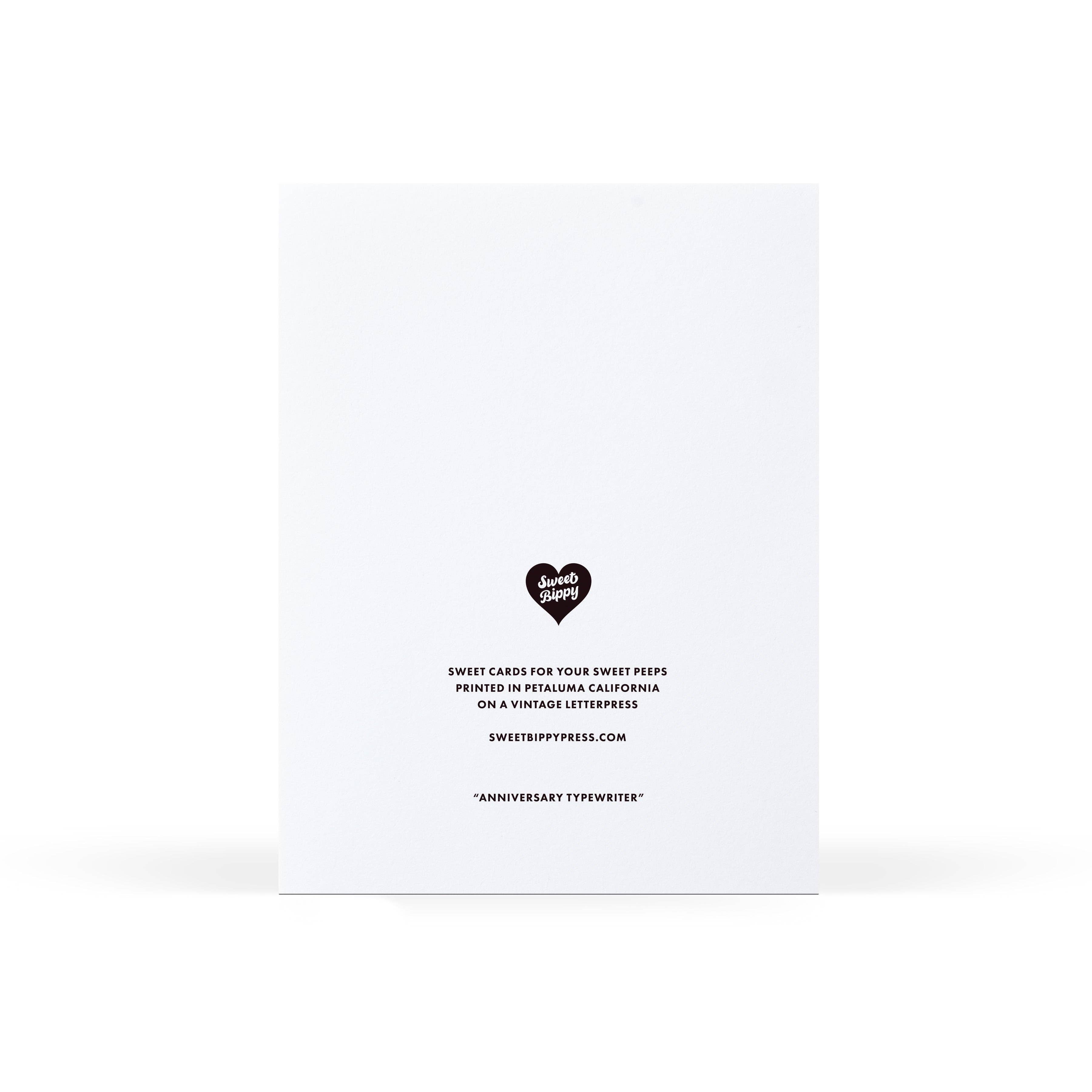 Typewriter Anniversary  Card