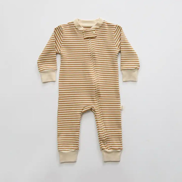 Long Sleeve Jumpsuit: Stripe